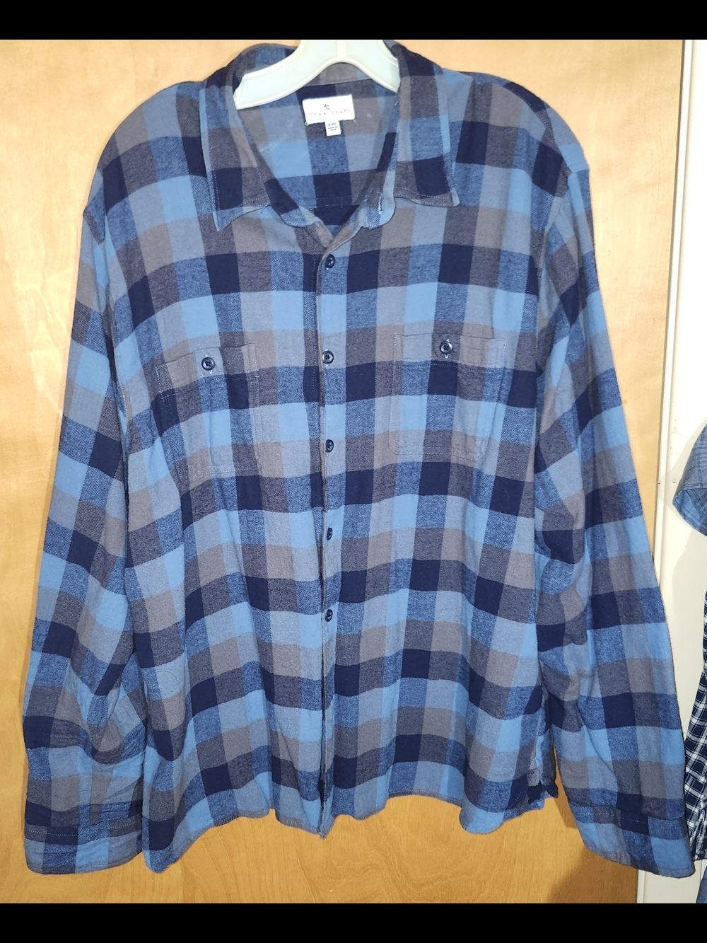 True Craft Blue Plaid Flannel Shirt